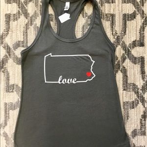 Pennsylvania love racer back tank top #palove